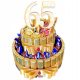  Cake 2-storey Merci Set Basket Box Gift for Birthday mix of sweets