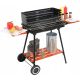  GARDEN CHARCOAL GRILL FOLDABLE SHELVES STEEL GRID 53x33cm PORTABLE LUND