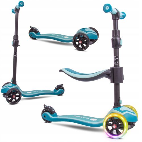  RicoKids Buggy 765301 three-wheeled scooter, turquoise