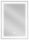 Bathroom mirror Mexen wall mirror, rectangular, 50 x 70 cm