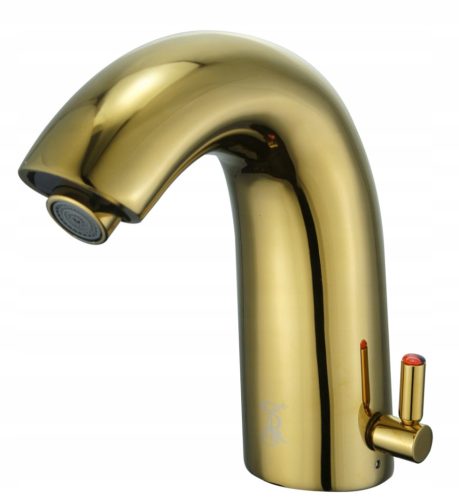 Royal Sanitary JS-SR025G golden pedestal basin faucet