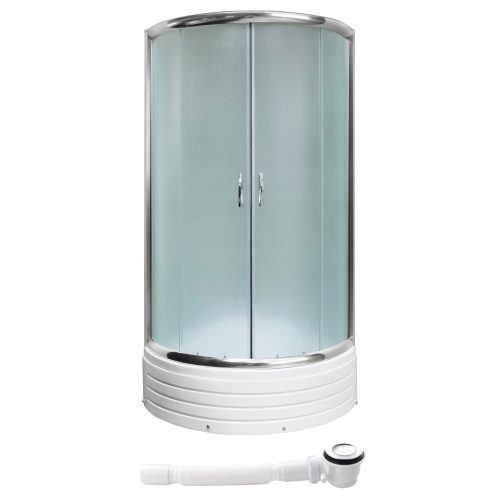 Inea KB1981 shower cubicle 80 x 80 x 200 cm white/chrome