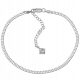  Silver ankle bracelet with cubic zirconia, 925