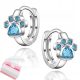  Earrings with cubic zirconia Fine Silver silver paws