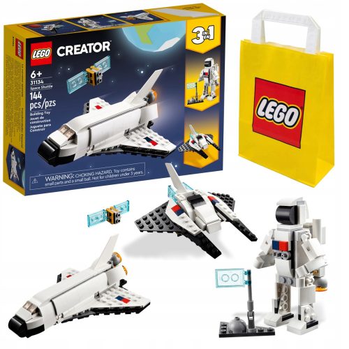  LEGO Creator 3 in 1 31134 Space Shuttle + Papiertüte LEGO 6315786 gelb 24x8x18 cm