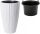  FLOWER POT WITH MIKA SLIM INSERT, 30 HEIGHT, 48 DIAMETER. 29 WHITE