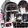  School backpack with multiple compartments, Paso, white, black, pink tones, multicolored, 22 years