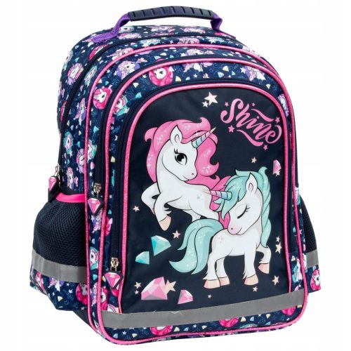 Unicorn-Themed Derform Double Chamber School Backpack for Girls