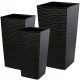  Kadax flowerpot 34 cm x 34 x 68 cm black plastic