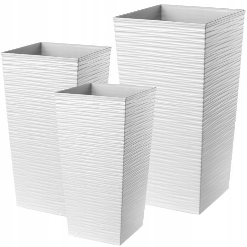  Kadax flowerpot 34 cm x 34 x 68 cm, white plastic