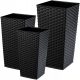  Kadax flowerpot 34 cm x 34 x 68 cm made of black plastic