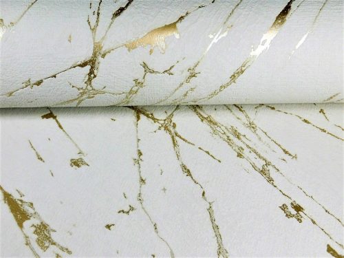 STONE-MARBLE WALLPAPER WHITE – CREAM-GOLD WALLPAPER