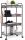  SOLID MOBILE kitchen shelf, table on wheels, trolley with lockable shelf