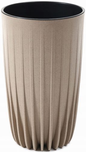 Pots and planters for outdoor and garden Lamela flowerpot, 25 cm x 25 x 42 cm, diameter 25 cm, plastic in brown and beige tones