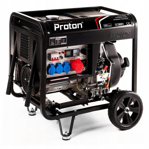 Portable three-phase Proton 6800 W diesel generator