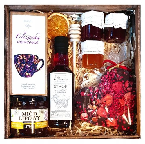  GIFT BASKET GIFT HONEY TEA JAM HEART