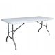 Table de jardin et terrasse - Table touristique GardenLine 61 x 122 x 74 cm blanche