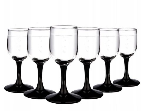 Glasses and cups Liqueur glasses, liqueur glasses, vodka glasses Altom Design Onyx black, transparent 35ml 6 pcs.