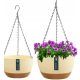  Flowerpot Ecarla, 14 cm x 25.5 x 16 cm, diameter 25.5 cm, plastic, white, black, shades of grey and silver