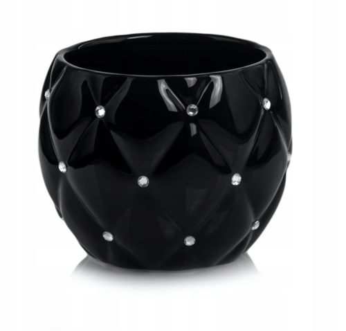  Polnix flowerpot 14 cm x 14 x 13 cm diameter 14 cm ceramic black