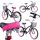  Tomabike Platinum Pink Black Bicycle 20" Black, Pink