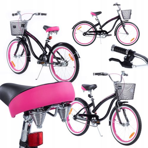  Tomabike Platinum Pink Black Bicycle 20" Black, Pink