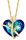  NECKLACE GOLD WOMEN'S CHAIN HEART ROSE NECKLACE SILVER 925