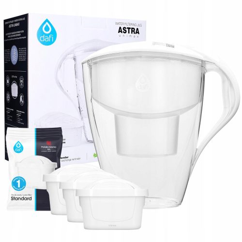  DAFI ASTRA UNIMAX 3L filter jug white + 3 Dafi filters 3 l white