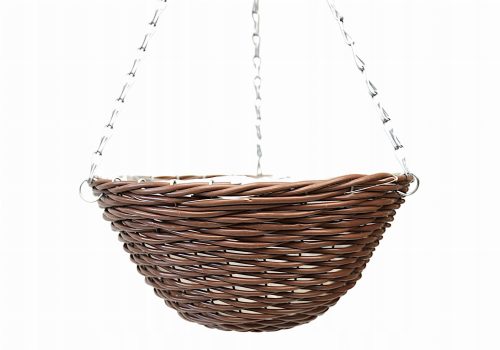  Dixiestore flowerpot, 14 cm x 31 x 14 cm, diameter 31 cm, plastic in brown and beige tones