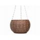  Dixiestore flowerpot, 17 cm x 20 x 17 cm, diameter 20 cm, plastic in brown and beige tones