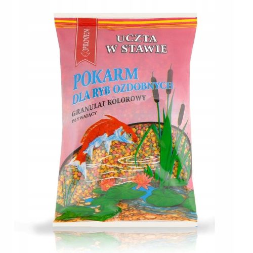 Proven granulate party in the pond. Colorful 5-liter bucket
