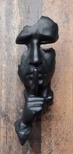 Decorative figures and sculptures for home Sculpture -Silence.Hanging.H-42cm. Black color