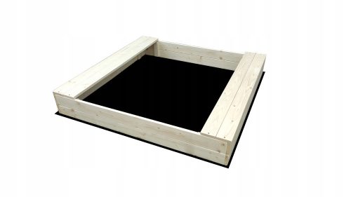 Sandpit made of wood, smooth, 120x123 matt