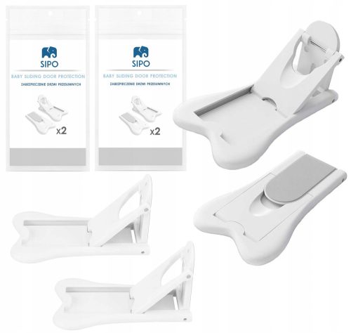  Sipo sliding door protection, white, 2 pieces