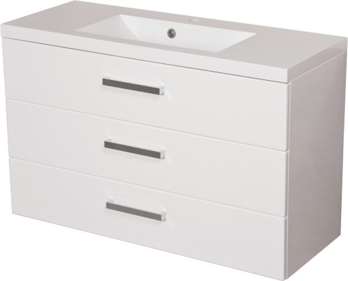 FOKUS NEW bathroom furniture white base cabinet + washbasin 100