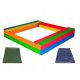 Sandpit benches made of wood 150x150 cm COLORFUL