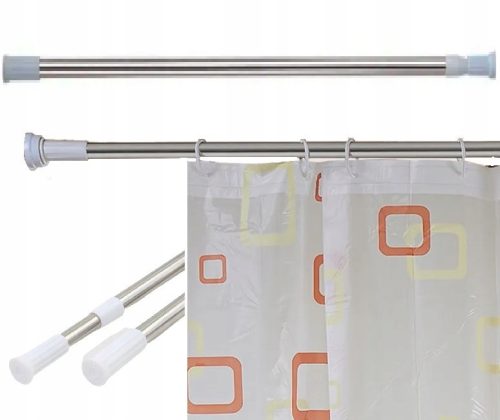 Shower Curtain Rods SHOWER ROD Extension Shower Rod 70-120 x 22 mm Silver