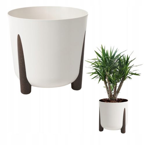  Grando flowerpot 29 cm x 29 x 28 cm diameter 29 cm plastic cream, brown and beige tones, multi-coloured