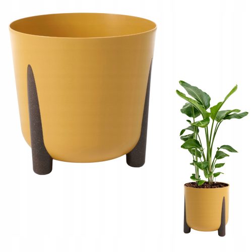  Grando flowerpot 33 cm x 33 x 32 cm Diameter 33 cm plastic in brown and beige tones, yellow and gold tones, multi-coloured