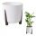  Grando flowerpot 33 cm x 33 x 32 cm diameter 33 cm plastic white, brown and beige tones, multi-coloured