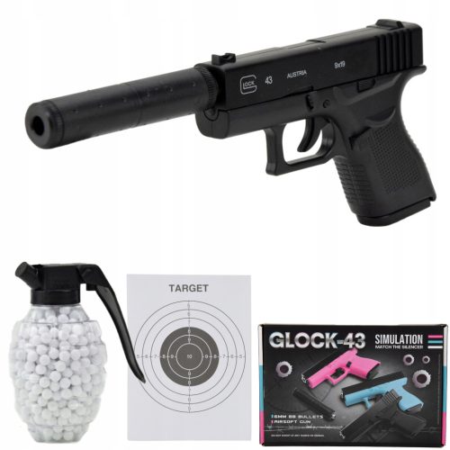  Pistol Balls Silencer Glock Asg Metal 800