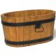  Drewdon flowerpot 40 cm x 22 x 21 cm, wood, brown and beige tones