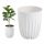  Grando flowerpot 38 cm x 38 x 45 cm, diameter 38 cm, white plastic