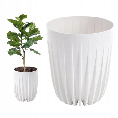  Grando flowerpot 38 cm x 38 x 45 cm, diameter 38 cm, white plastic