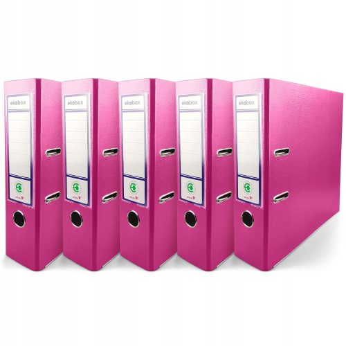  Lever binder A4 PP EKOBOX 80mm PINK 5 pcs.