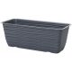  Form-Plastic flowerpot 50 cm x 17 x 14 cm, plastic in the colors grey and silver