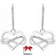  925 Silver Hanging Heart Infinity Earrings for Women