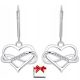  925 Silver Hanging Heart Infinity Earrings for Women