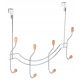 Bathroom Clothes Hanger Non-invasive bePracti Chrome Rail with Hook