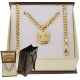  GOLDEN FULL MEN'S CHAIN ARMOR WITH MEDAL PR 925/585 + FREE ENGRAVING